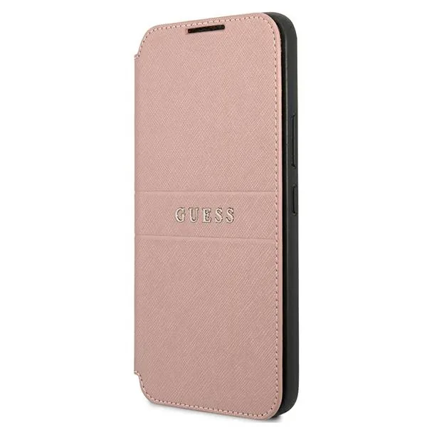 Kryt Guess GUBKS22MPSASBPI Samsung Galaxy S22+ Plus pink book Saffiano Stripes