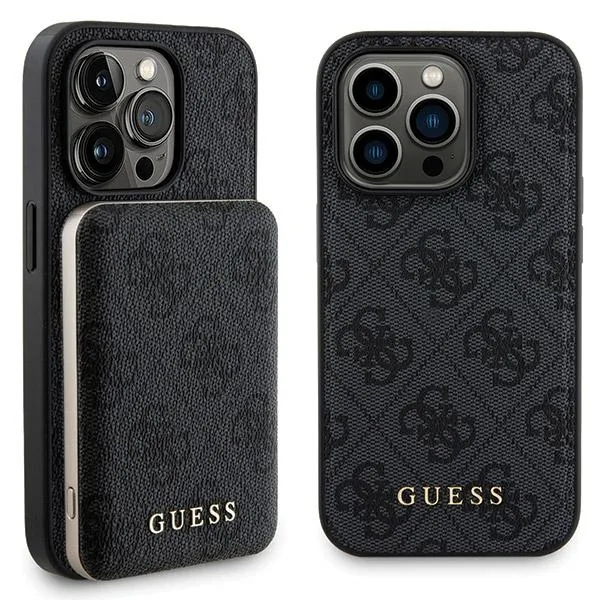 Kryt Guess GUBPM5P14X4GEMGK Apple iPhone 14 Pro Max hardcase + Powerbank 5000mAh MagSafe 4G Metal Logo black