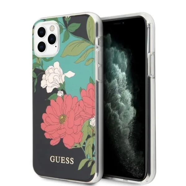 Kryt Guess GUHCN65IMLFL01 Apple iPhone 11 Pro Max black N°1 Flower Collection