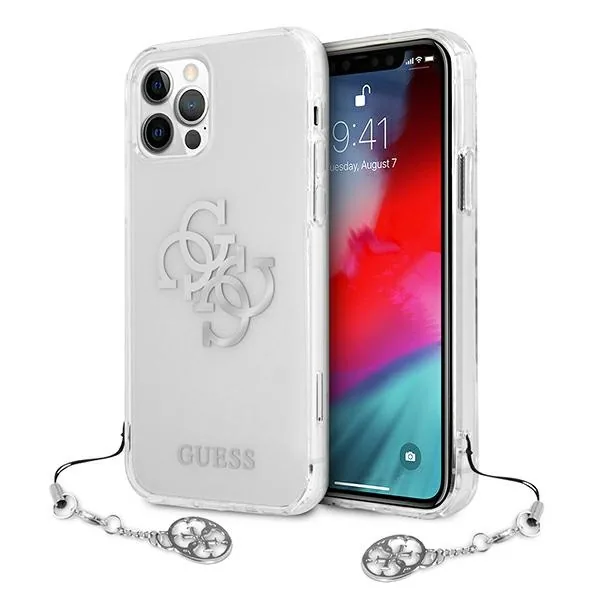 Kryt Guess GUHCP12LKS4GSI Apple iPhone 12 Pro Max Transparent hardcase 4G Silver Charms Collection
