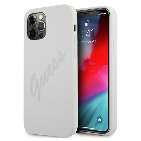 Kryt Guess GUHCP12LLSVSCR Apple iPhone 12 Pro Max cream hardcase Script Vintage