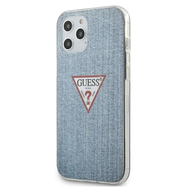 Kryt Guess GUHCP12LPCUJULLB Apple iPhone 12 Pro Max light blue hardcase Jeans Collection