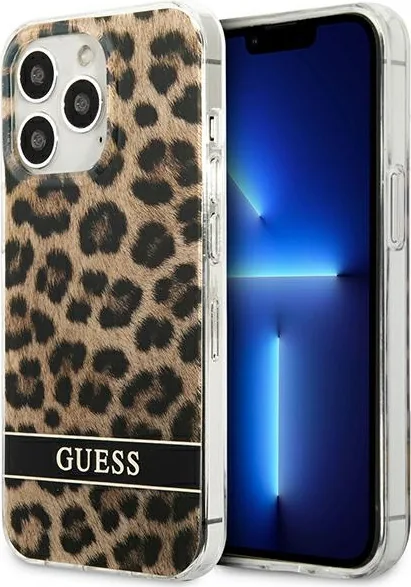 Kryt Guess GUHCP13LHSLEOW Apple iPhone 13 Pro brown hardcase Leopard