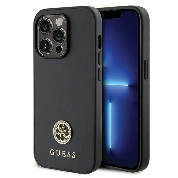 Kryt Guess GUHCP13LPS4DGPK Apple iPhone 13 Pro hardcase Strass Metal Logo black