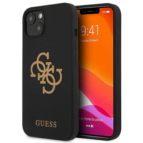 Kryt Guess GUHCP13SLS4GGBK Apple iPhone 13 mini black hard case Silicone 4G Logo
