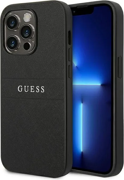 Kryt Guess GUHCP14LPSASBBK Apple iPhone 14 Pro black Saffiano Strap