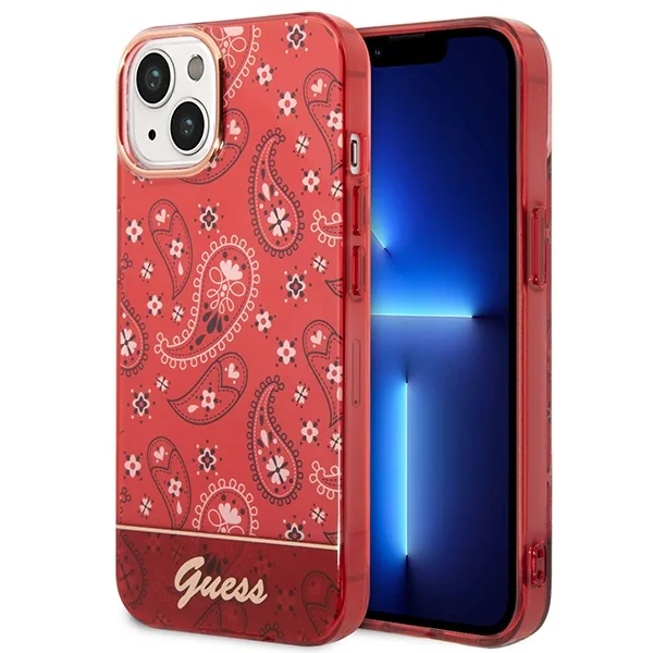 Kryt Guess GUHCP14MHGBNHR Apple iPhone 14 Plus / 15 Plus red hardcase Bandana Paisley