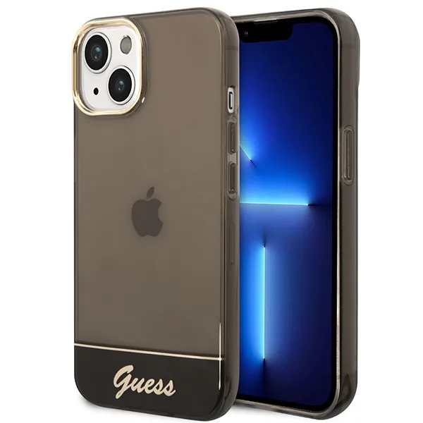 Kryt Guess GUHCP14MHGCOK Apple iPhone 14 Plus / 15 Plus black hardcase Translucent