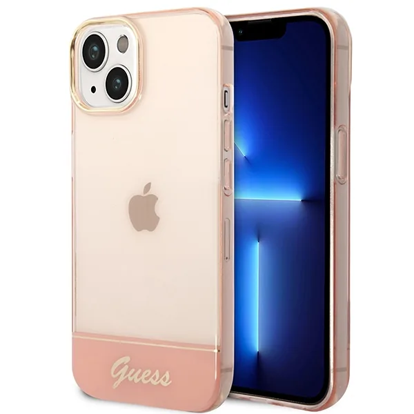 Kryt Guess GUHCP14MHGCOP Apple iPhone 14 Plus / 15 Plus pink hardcase Translucent