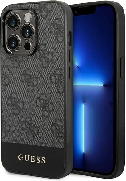 Kryt Guess GUHCP14XG4GLGR Apple iPhone 14 Pro Max grey hard case 4G Stripe Collection