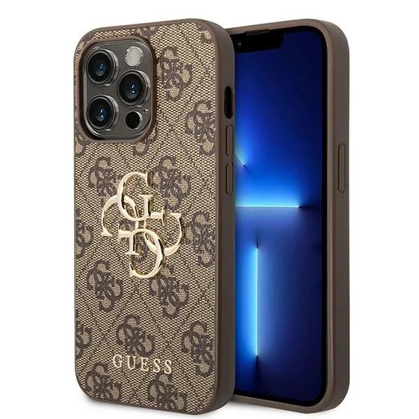 Kryt Guess GUHCP15L4GMGBR Apple iPhone 15 Pro hardcase 4G Big Metal Logo brown