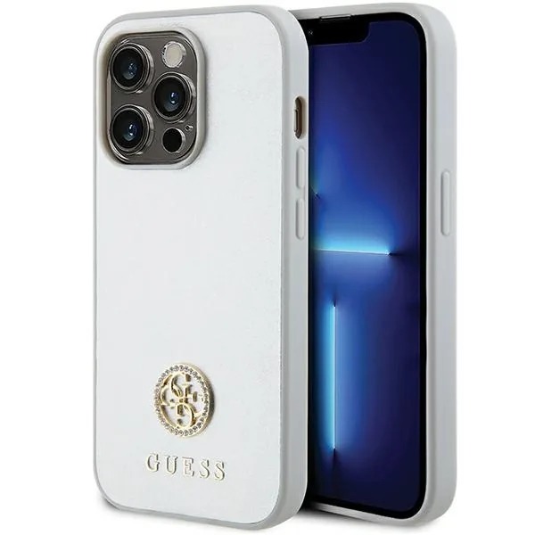 Kryt Guess GUHCP15LPS4DGPS iPhone 15 Pro barva stříbrná hardcase Strass Metal Logo