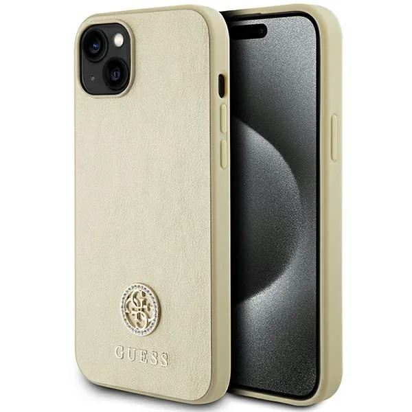 Kryt Guess GUHCP15MPS4DGPD Apple iPhone 15 Plus / 14 Plus hardcase Strass Metal Logo gold