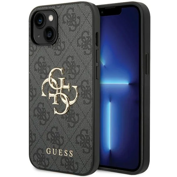 Kryt Guess GUHCP15S4GMGGR Apple iPhone 15 hardcase 4G Big Metal Logo grey