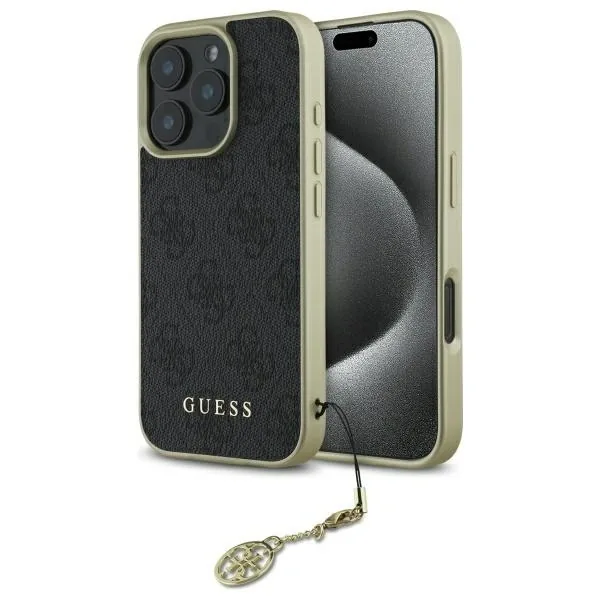 Kryt Guess GUHCP16LGF4GGR Apple iPhone 16 Pro hardcase 4G Charms Collection black