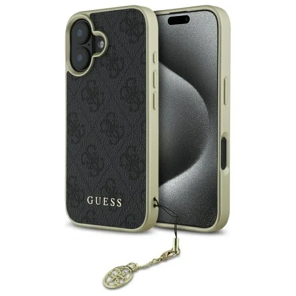 Kryt Guess GUHCP16MGF4GGR Apple iPhone 16 Plus hardcase 4G Charms Collection black