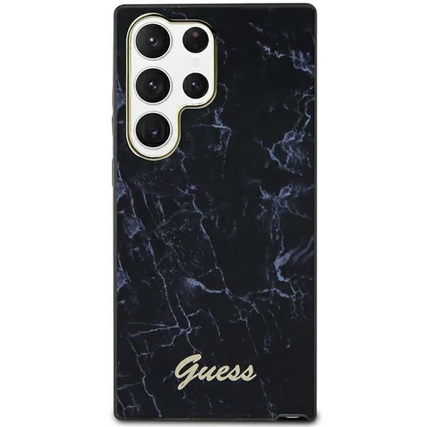 Kryt Guess GUHCS23LPCUMAK Samsung Galaxy S23 Ultra black hardcase Marble