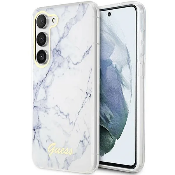 Kryt Guess GUHCS23MPCUMAH Samsung Galaxy S23+ Plus white hardcase Marble