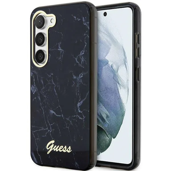 Kryt Guess GUHCS23MPCUMAK Samsung Galaxy S23+ Plus black hardcase Marble