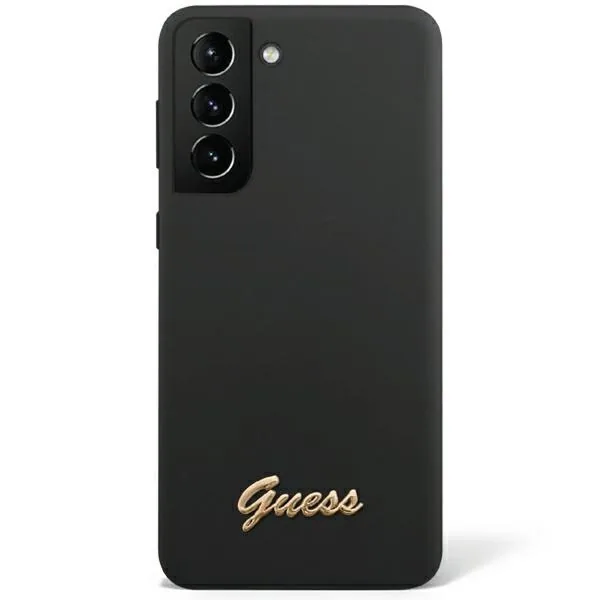 Kryt Guess GUHCS23MSLSMK Samsung Galaxy S23+ Plus black hardcase Silicone Vintage Gold Logo