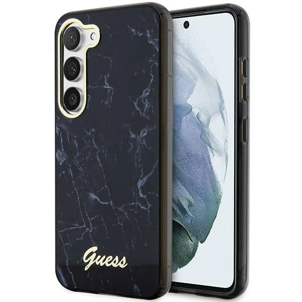 Kryt Guess GUHCS23SPCUMAK Samsung Galaxy S23 black hardcase Marble