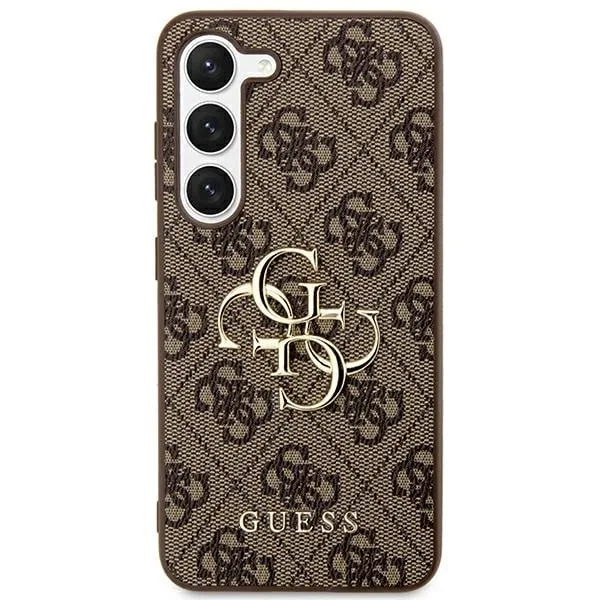 Kryt Guess GUHCS24L4GMGBR Samsung Galaxy S24 Ultra hardcase 4G Big Metal Logo brown