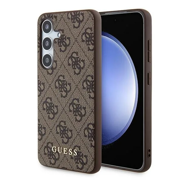 Kryt Guess GUHCS24SG4GFBR Samsung Galaxy S24 hardcase 4G Metal Gold Logo brown