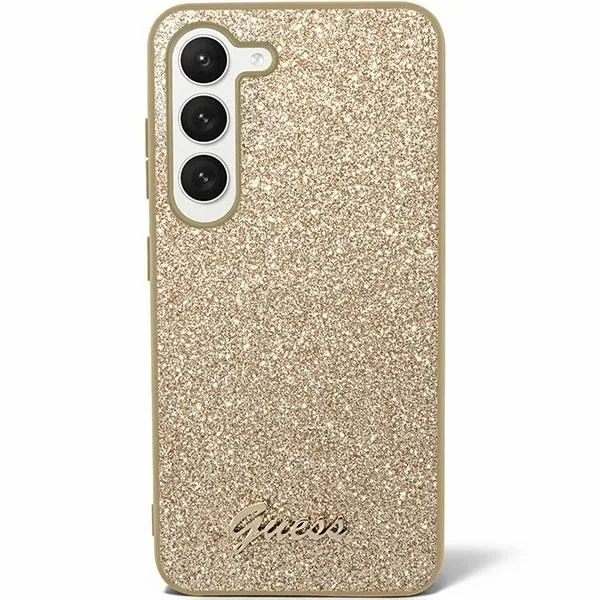 Kryt Guess GUHCS24SHGGSHD Samsung Galaxy S24 hardcase Glitter Script gold