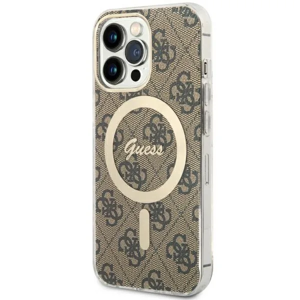 Kryt Guess GUHMP13LH4STW Apple iPhone 13 Pro brown hardcase 4G MagSafe