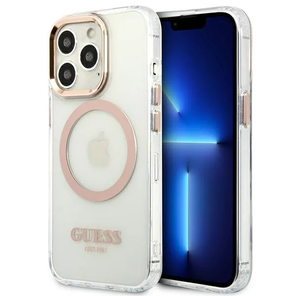 Kryt Guess GUHMP13XHTRMD Apple iPhone 13 Pro Max gold hard case Metal Outline Magsafe