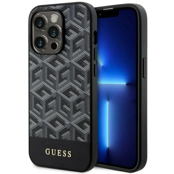 Kryt Guess GUHMP14LHGCFSEK Apple iPhone 14 Pro black hardcase GCube Stripes MagSafe