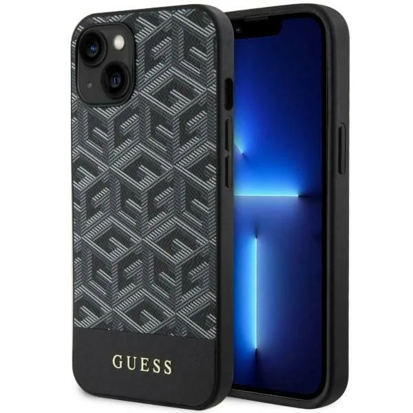 Kryt Guess GUHMP14MHGCFSEK Apple iPhone 14 Plus / 15 Plus black hardcase GCube Stripes MagSafe