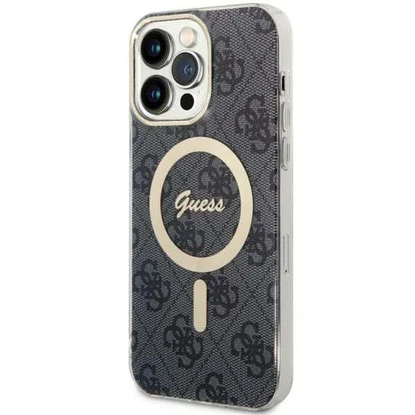 Kryt Guess GUHMP14XH4STK Apple iPhone 14 Pro Max black hardcase 4G MagSafe