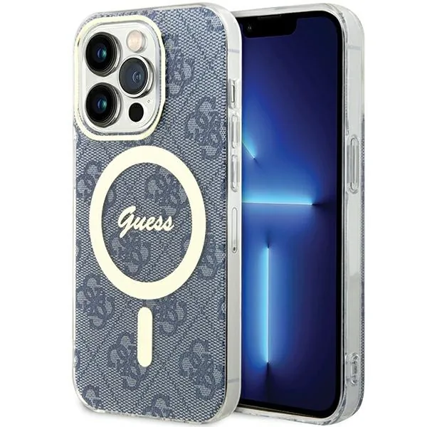 Kryt Guess GUHMP15LH4STB Apple iPhone 15 Pro hardcase IML 4G MagSafe blue