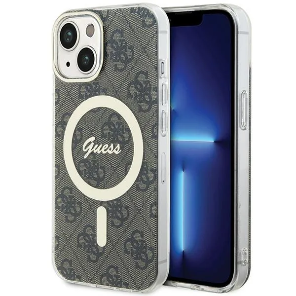 Kryt Guess GUHMP15MH4STW Apple iPhone 15 Plus / 14 Plus hardcase IML 4G MagSafe brown