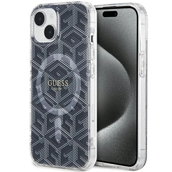 Kryt Guess GUHMP15MHGCUSTGK Apple iPhone 15 Plus / 14 Plus hardcase IML GCube MagSafe black