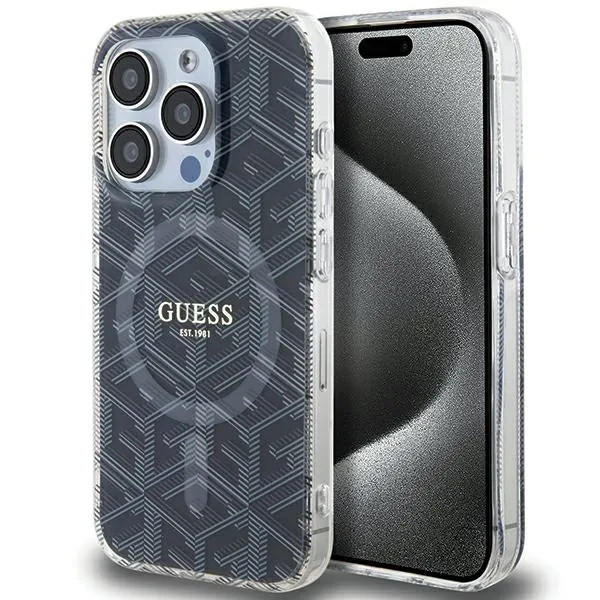 Kryt Guess GUHMP15XHGCUSTGK Apple iPhone 15 Pro Max hardcase IML GCube MagSafe black