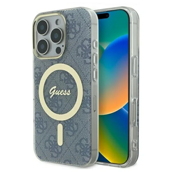 Kryt Guess GUHMP16XH4STB Apple iPhone 16 Pro Max hardcase IML 4G MagSafe blue