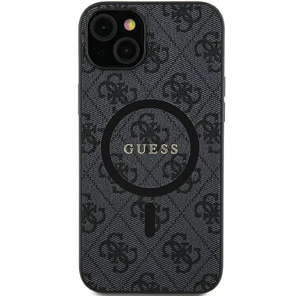 Kryt Guess GUHMS24LG4GFRK Samsung Galaxy S24 Ultra hardcase 4G Collection Leather Metal Logo MagSafe black