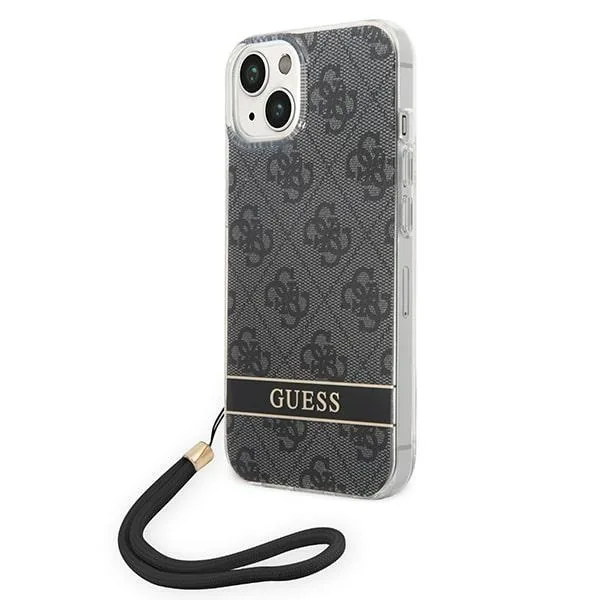 Kryt Guess GUOHCP14MH4STK Apple iPhone 14 Plus / 15 Plus black hardcase 4G Print Strap