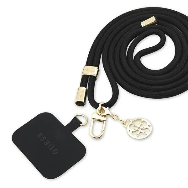 Šňůrka Guess GUOUCNMG4EK Universal CBDY strap Cord Nylon 4G Metal Charm black