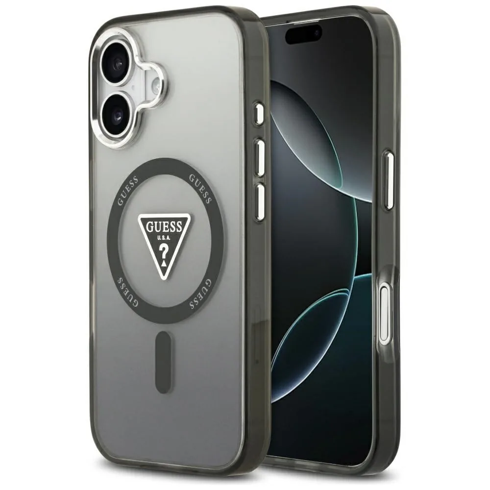 Kryt Guess IML Gradient Triangle Logo MagSafe Apple iPhone 17 black