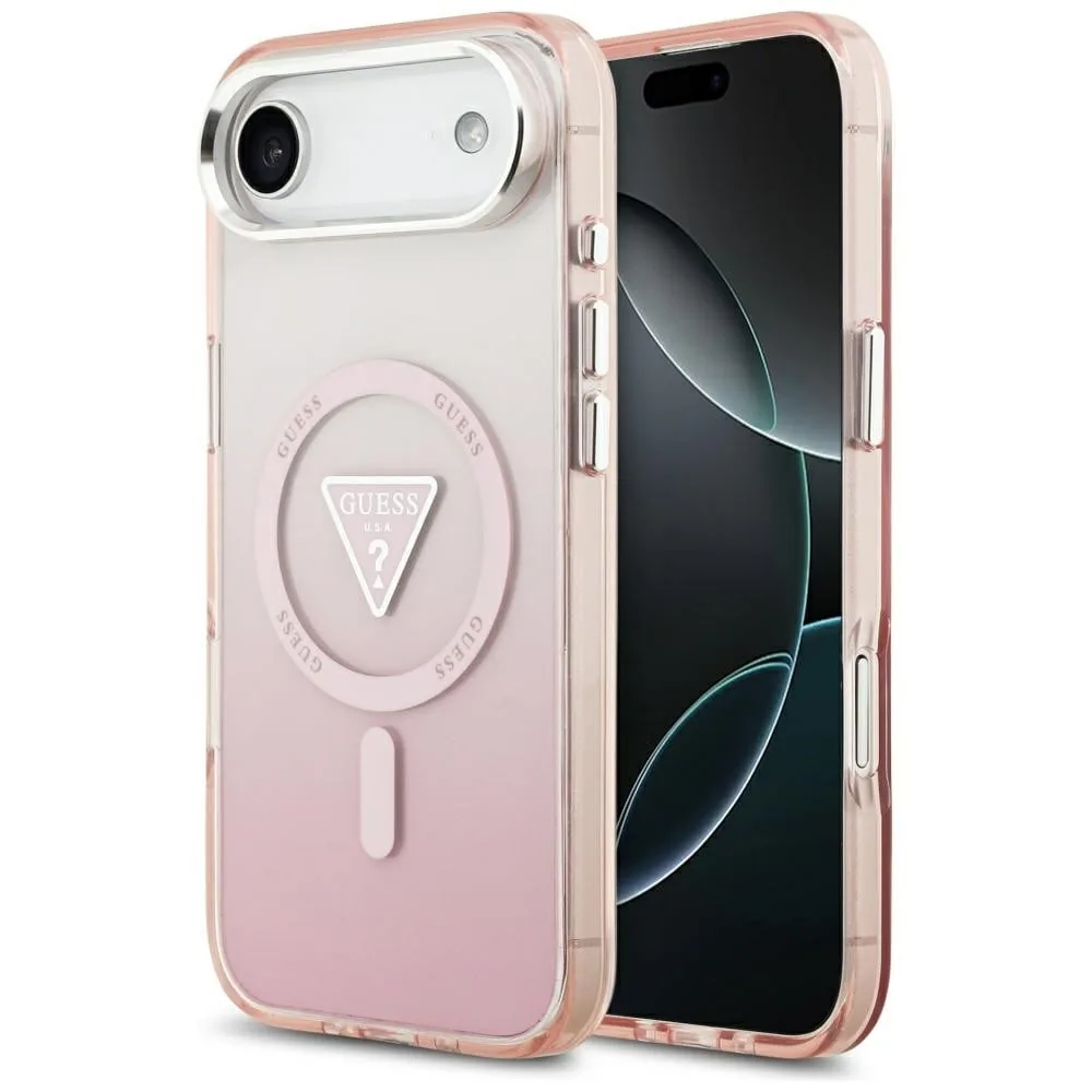 Kryt Guess IML Gradient Triangle Logo MagSafe Apple iPhone Air pink
