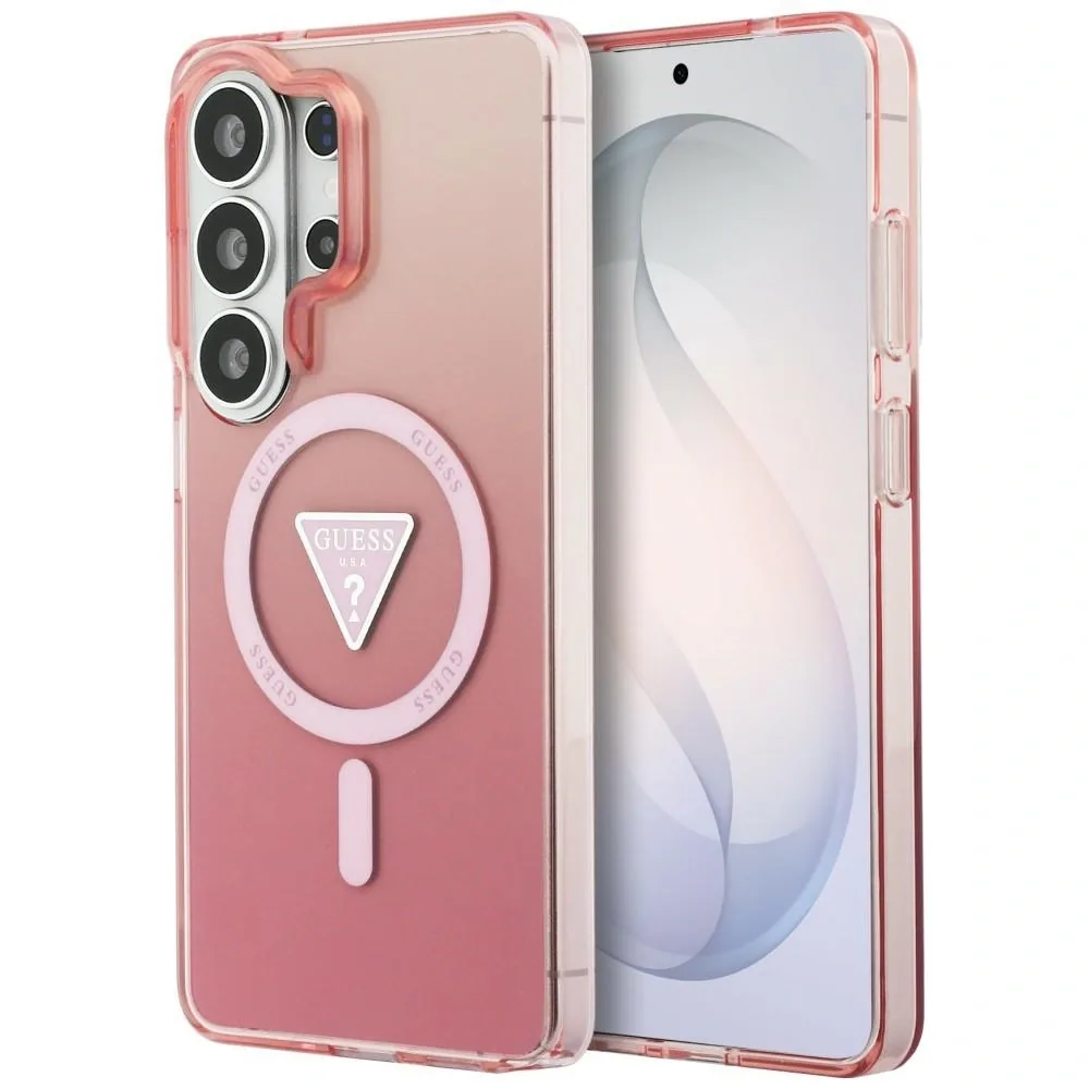 Kryt Guess IML Gradient Triangle MagSafe Samsung Galaxy S26 Ultra pink