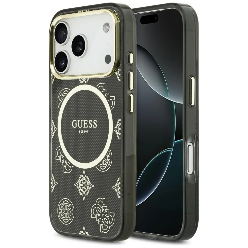Kryt Guess IML Peony Dot MagSafe Apple iPhone 17 Pro black