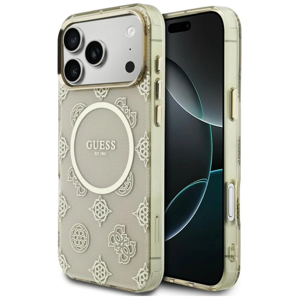 Kryt Guess IML Peony Dot MagSafe Apple iPhone 17 Pro Max beige