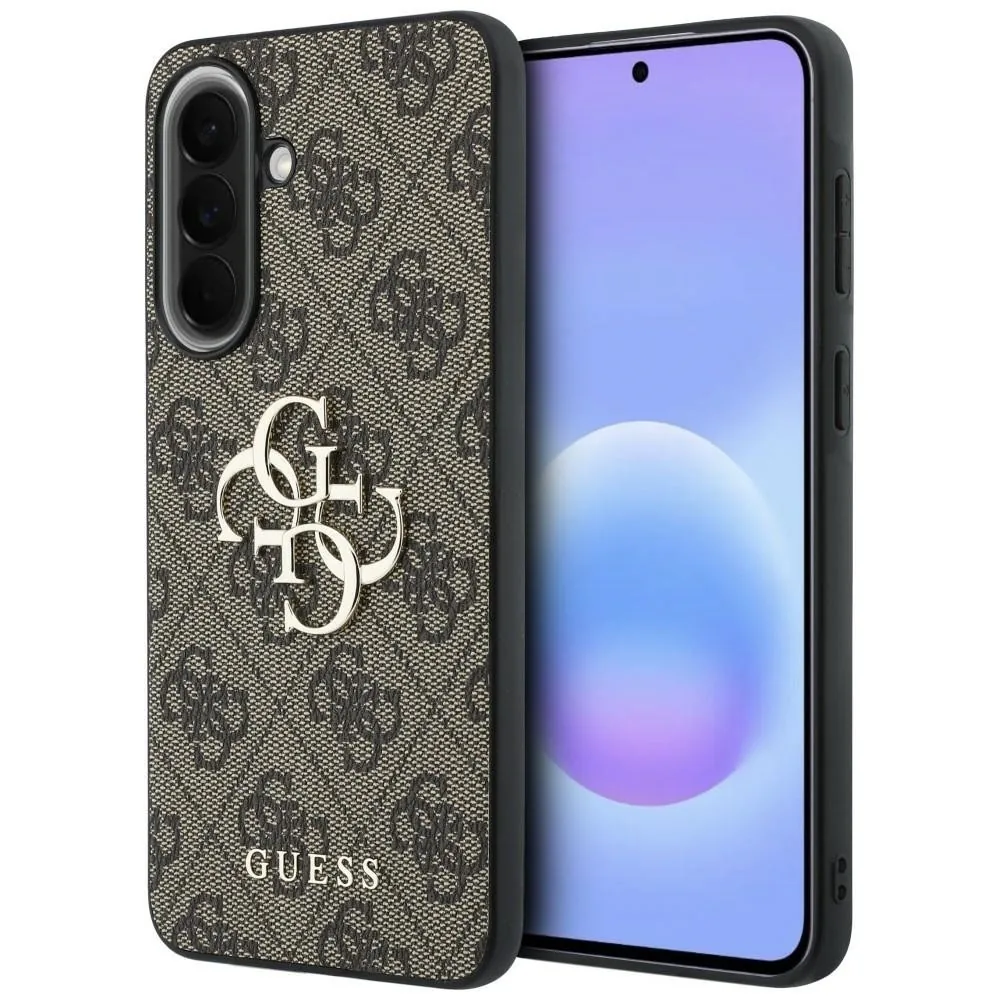 Kryt Guess Leather 4G Metal Logo Samsung Galaxy A37 5G brown