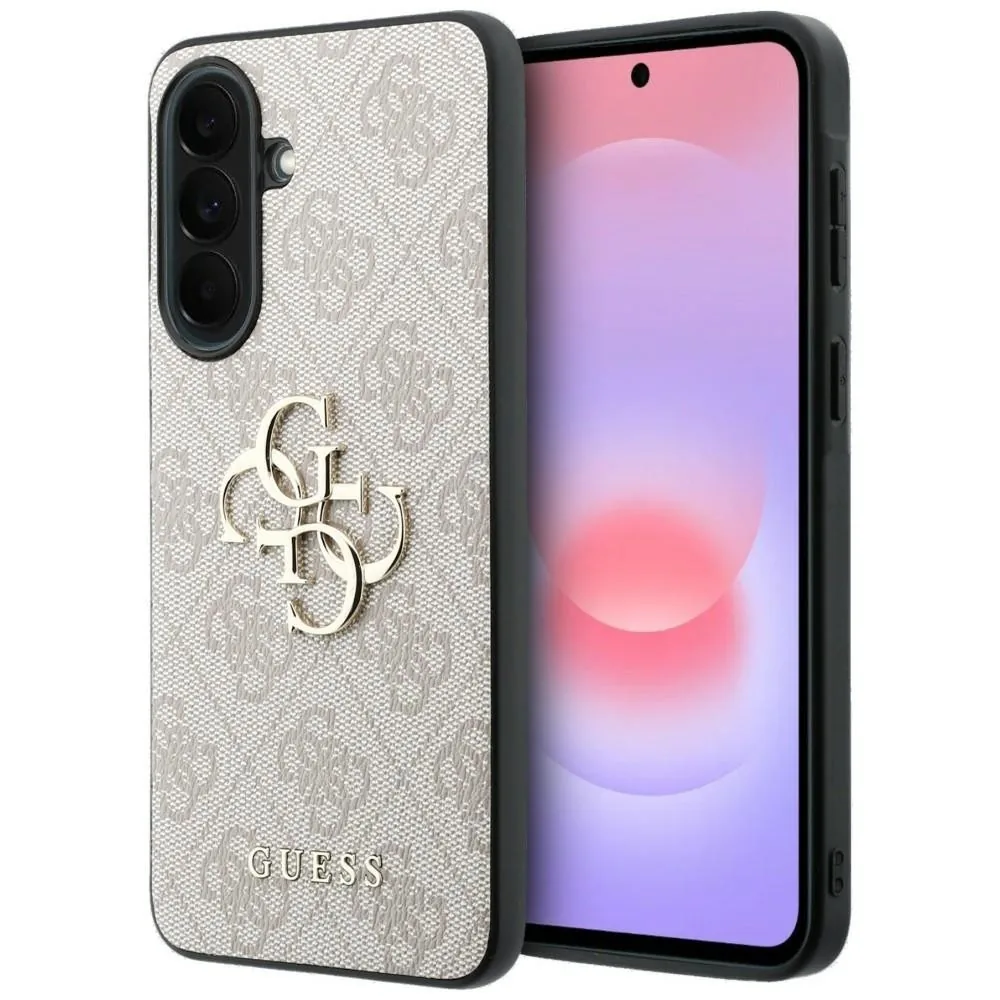 Kryt Guess Leather 4G Metal Logo Samsung Galaxy A37 5G pink