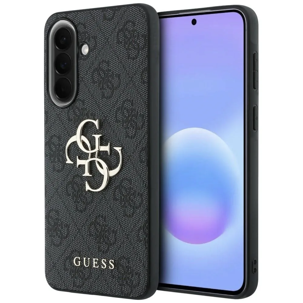 Kryt Guess Leather 4G Metal Logo Samsung Galaxy A57 5G black