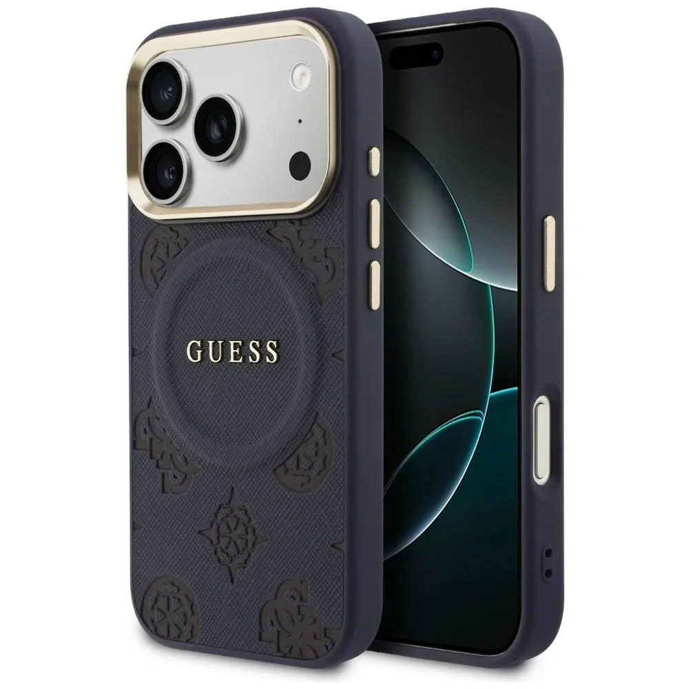 Kryt Guess Peony Hot Stamp MagSafe Apple iPhone 17 Pro Max blue